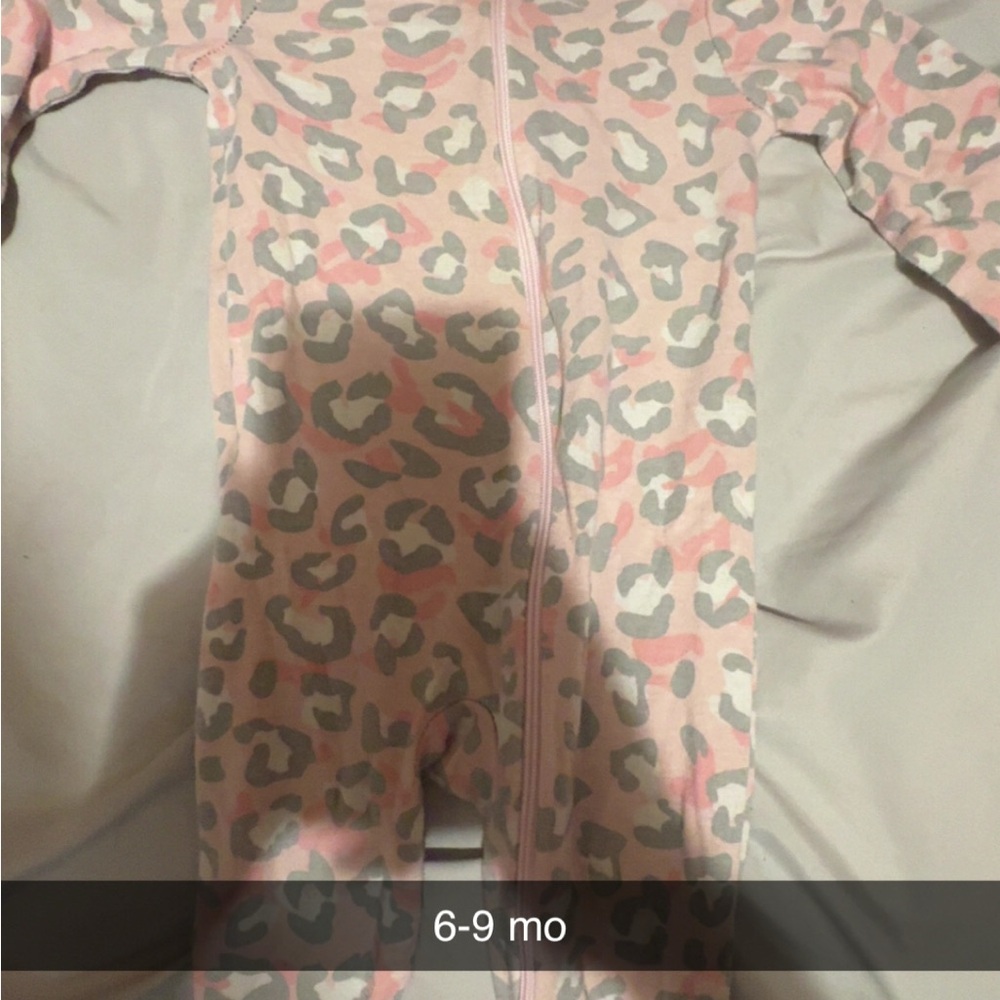 Pink Leopard Print Kids One Piece